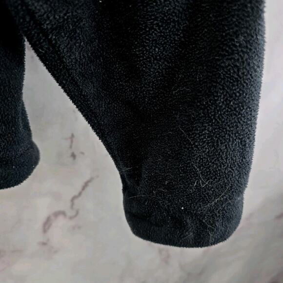 The North Face Jacket Women Small Black Blue Micro Grid Fleece Zip Hood Windwall - Picture 4 of 12